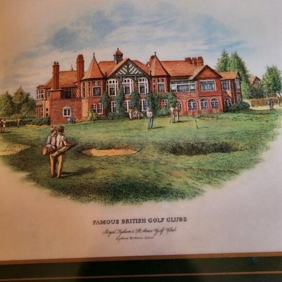 Pimpernel Vintage Famous British Golf Clubs Set of 6 Deluxe Finish PlaceMats - Picture 3 of 12